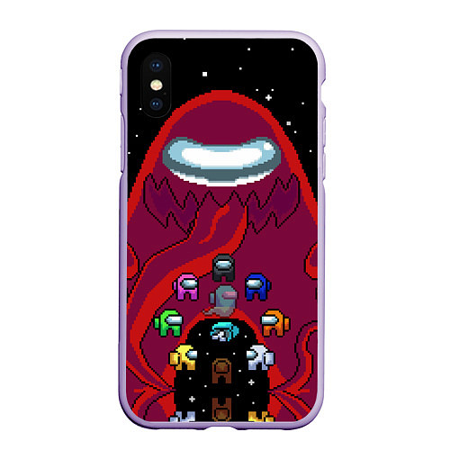 Чехол iPhone XS Max матовый Impostor Monster / 3D-Светло-сиреневый – фото 1