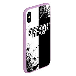 Чехол iPhone XS Max матовый Stranger Things, цвет: 3D-сиреневый — фото 2