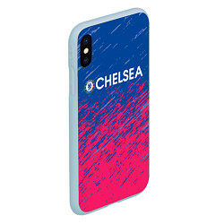 Чехол iPhone XS Max матовый Chelsea Челси, цвет: 3D-голубой — фото 2