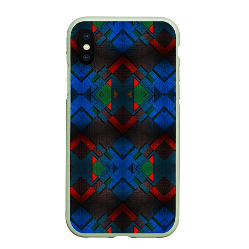 Чехол iPhone XS Max матовый SHADOW / 3D-Салатовый – фото 1