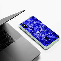 Чехол iPhone XS Max матовый Dark Blue Gan, цвет: 3D-салатовый — фото 2