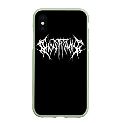 Чехол iPhone XS Max матовый GHOSTEMANE НА СПИНЕ, цвет: 3D-салатовый