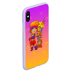 Чехол iPhone XS Max матовый Brawl Stars Amber, цвет: 3D-светло-сиреневый — фото 2