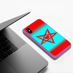 Чехол iPhone XS Max матовый GHOSTEMANE, цвет: 3D-фиолетовый — фото 2