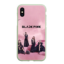 Чехол iPhone XS Max матовый BLACKPINK x PUBG, цвет: 3D-салатовый