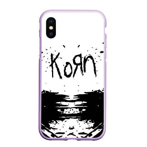 Чехол iPhone XS Max матовый Korn / 3D-Сиреневый – фото 1