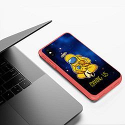 Чехол iPhone XS Max матовый Among Us Space, цвет: 3D-красный — фото 2