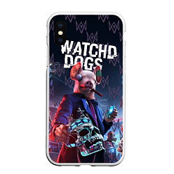 Чехол iPhone XS Max матовый Watch Dogs: Legion, цвет: 3D-белый