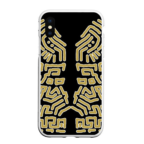 Чехол iPhone XS Max матовый Узор, фэнтези, / 3D-Белый – фото 1