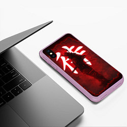 Чехол iPhone XS Max матовый NEON SAMURAI, цвет: 3D-сиреневый — фото 2