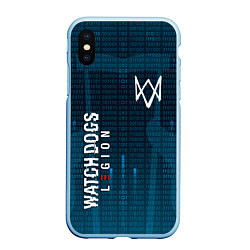 Чехол iPhone XS Max матовый WATCH DOGS: LEGION, цвет: 3D-голубой