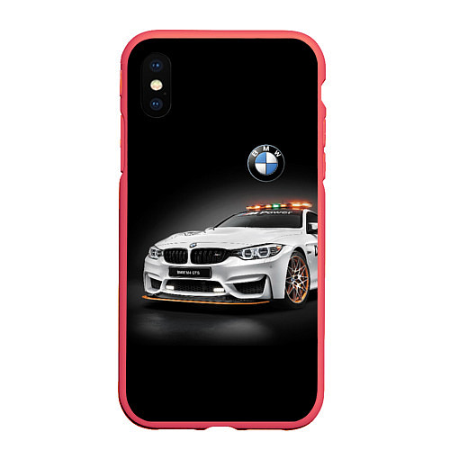 Чехол iPhone XS Max матовый Safety car / 3D-Красный – фото 1