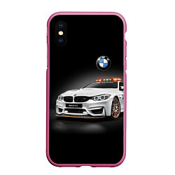 Чехол iPhone XS Max матовый Safety car, цвет: 3D-малиновый