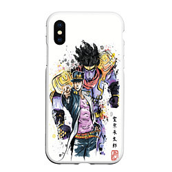 Чехол iPhone XS Max матовый JOJO, цвет: 3D-белый