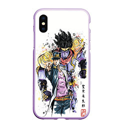 Чехол iPhone XS Max матовый JOJO, цвет: 3D-сиреневый