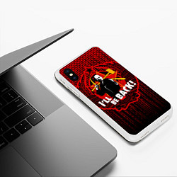 Чехол iPhone XS Max матовый Ленин вернётся, цвет: 3D-белый — фото 2