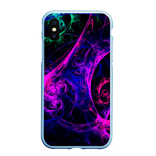 Чехол iPhone XS Max матовый GambaTR / 3D-Голубой – фото 1