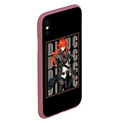 Чехол iPhone XS Max матовый Genshin Impact, цвет: 3D-малиновый — фото 2