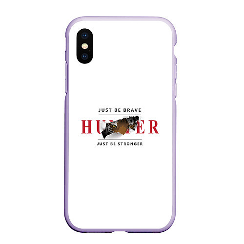 Чехол iPhone XS Max матовый Hunter / 3D-Светло-сиреневый – фото 1