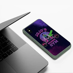 Чехол iPhone XS Max матовый JoJo’s Bizarre Adventure Gym, цвет: 3D-темно-зеленый — фото 2