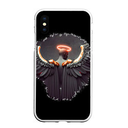 Чехол iPhone XS Max матовый NEON ANGEL, цвет: 3D-белый