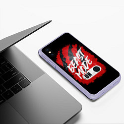 Чехол iPhone XS Max матовый Режим Зверя вкл, цвет: 3D-светло-сиреневый — фото 2