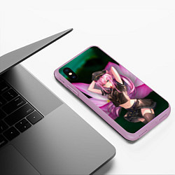 Чехол iPhone XS Max матовый Zero Two, цвет: 3D-сиреневый — фото 2