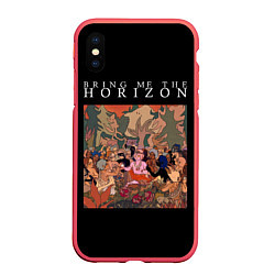 Чехол iPhone XS Max матовый BRING ME THE HORIZON, цвет: 3D-красный