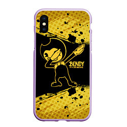 Чехол iPhone XS Max матовый BENDY AND THE INK MACHINE, цвет: 3D-сиреневый