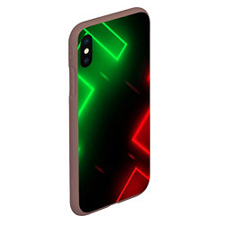 Чехол iPhone XS Max матовый Geometry Z, цвет: 3D-коричневый — фото 2