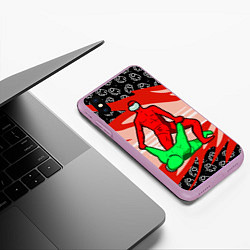Чехол iPhone XS Max матовый MASTER AMONG US, цвет: 3D-сиреневый — фото 2