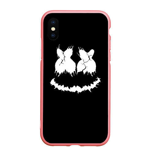 Чехол iPhone XS Max матовый Marshmello Dark Smile / 3D-Баблгам – фото 1