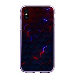 Чехол iPhone XS Max матовый Light Background, цвет: 3D-светло-сиреневый