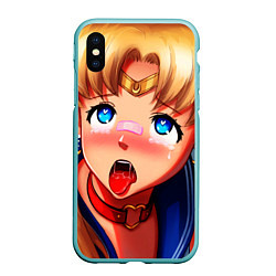 Чехол iPhone XS Max матовый SAILOR MOON AHEGAO, цвет: 3D-мятный