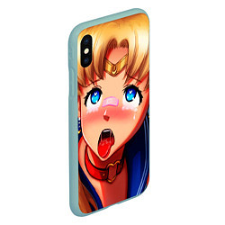 Чехол iPhone XS Max матовый SAILOR MOON AHEGAO, цвет: 3D-мятный — фото 2