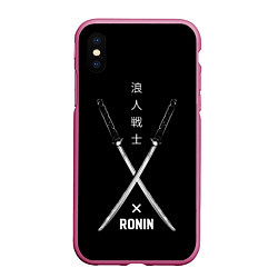 Чехол iPhone XS Max матовый Ronin, цвет: 3D-малиновый