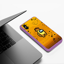 Чехол iPhone XS Max матовый Among Us Cheese Z, цвет: 3D-фиолетовый — фото 2