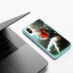 Чехол iPhone XS Max матовый Windranger Dota, цвет: 3D-мятный — фото 2