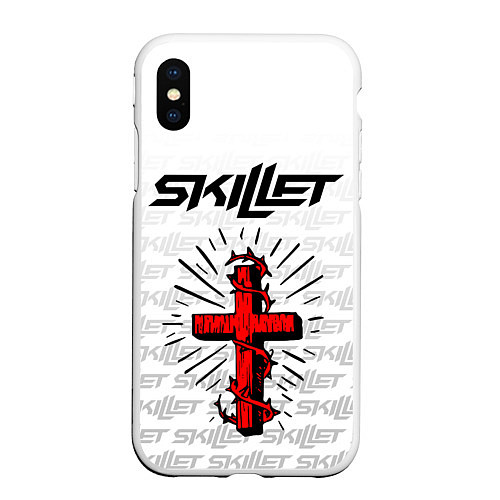 Чехол iPhone XS Max матовый SKILLET / 3D-Белый – фото 1