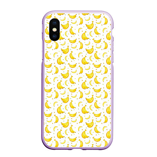 Чехол iPhone XS Max матовый Банановый рай / 3D-Сиреневый – фото 1