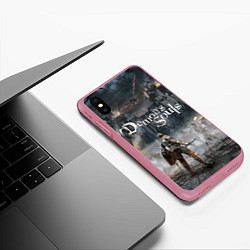 Чехол iPhone XS Max матовый Demons Souls, цвет: 3D-малиновый — фото 2