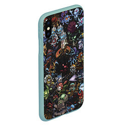 Чехол iPhone XS Max матовый Heros Dota 2, цвет: 3D-мятный — фото 2