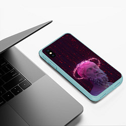 Чехол iPhone XS Max матовый Мудрец, цвет: 3D-мятный — фото 2