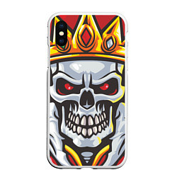 Чехол iPhone XS Max матовый Мертвый король, цвет: 3D-белый