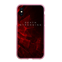 Чехол iPhone XS Max матовый DEATH STRANDING S, цвет: 3D-розовый