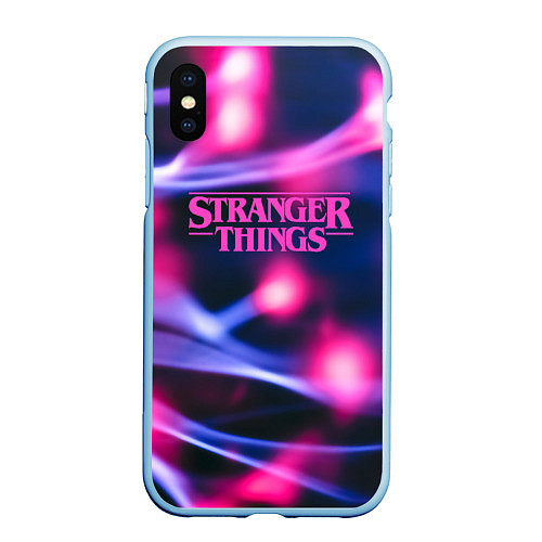 Чехол iPhone XS Max матовый STRANGER THINGS S / 3D-Голубой – фото 1