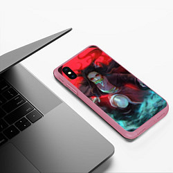 Чехол iPhone XS Max матовый НЕЗУКО ИЗ КЛИНКА, цвет: 3D-малиновый — фото 2