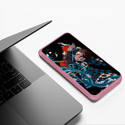 Чехол iPhone XS Max матовый КЛИНОК РАССЕКАЮЩИЙ ДЕМОНОВ, цвет: 3D-малиновый — фото 2