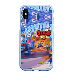 Чехол iPhone XS Max матовый Brawl Stars Снежный Отель