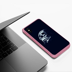 Чехол iPhone XS Max матовый Череп, цвет: 3D-малиновый — фото 2